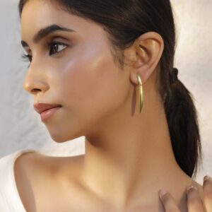 18KT Gold Plated Stainles Steel Tarnish Free Waterproof Demi-Fine Drop Earrings - Gold