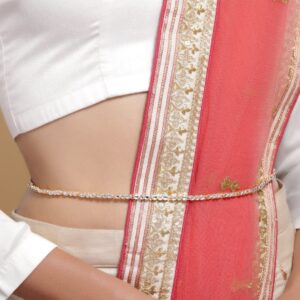 22K Gold Plated Kundan Studded Traditional Kamarbandh - Gold