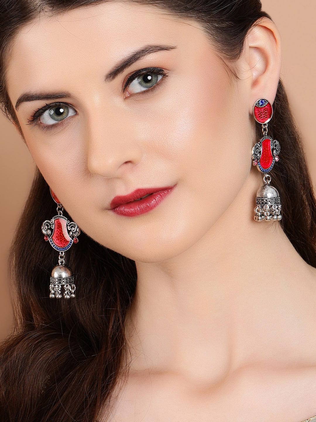 oxidized-silver-plated-red-enamel-jhumka-earrings-with-peacock-motif-jhumka-37284988780718.jpg