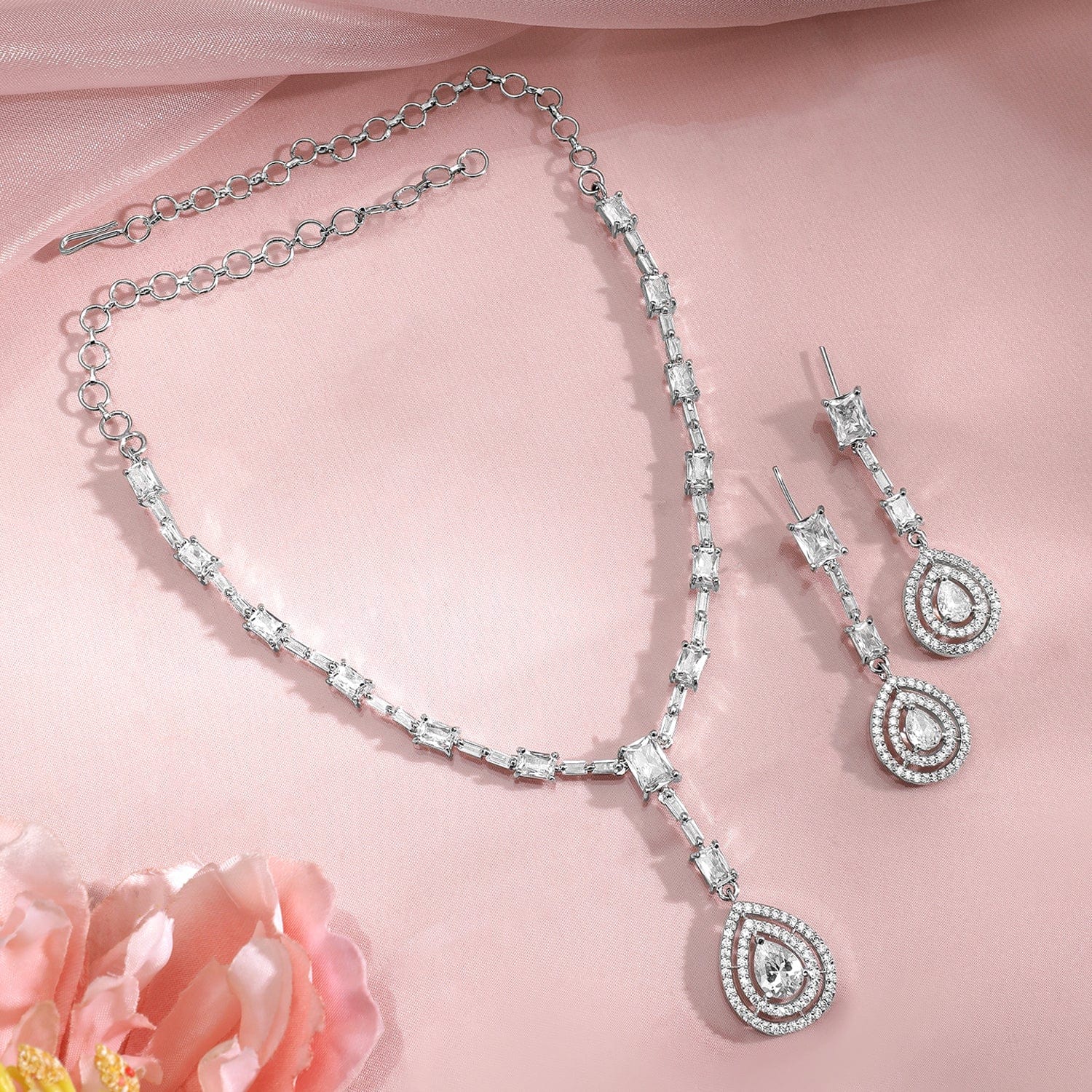 rhodium-plated-ad-cubic-zirconia-studded-necklace-set-with-teardrop-pendants-pendant-and-earrings-36940871270574.jpg
