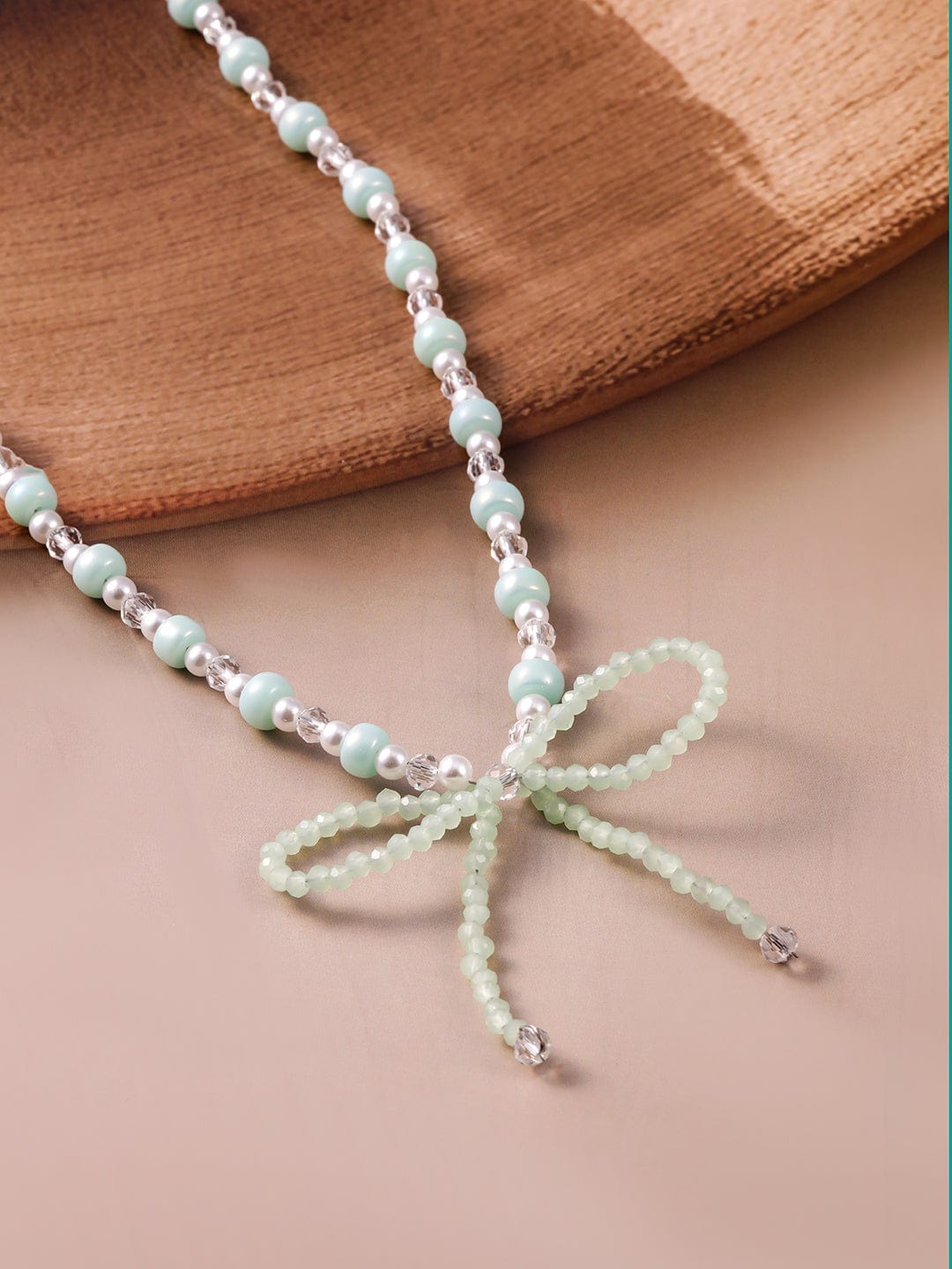 rhodium-plated-aqua-green-white-beaded-necklace-with-mint-green-bow-pendant-necklace-and-chains-36954405208238.jpg