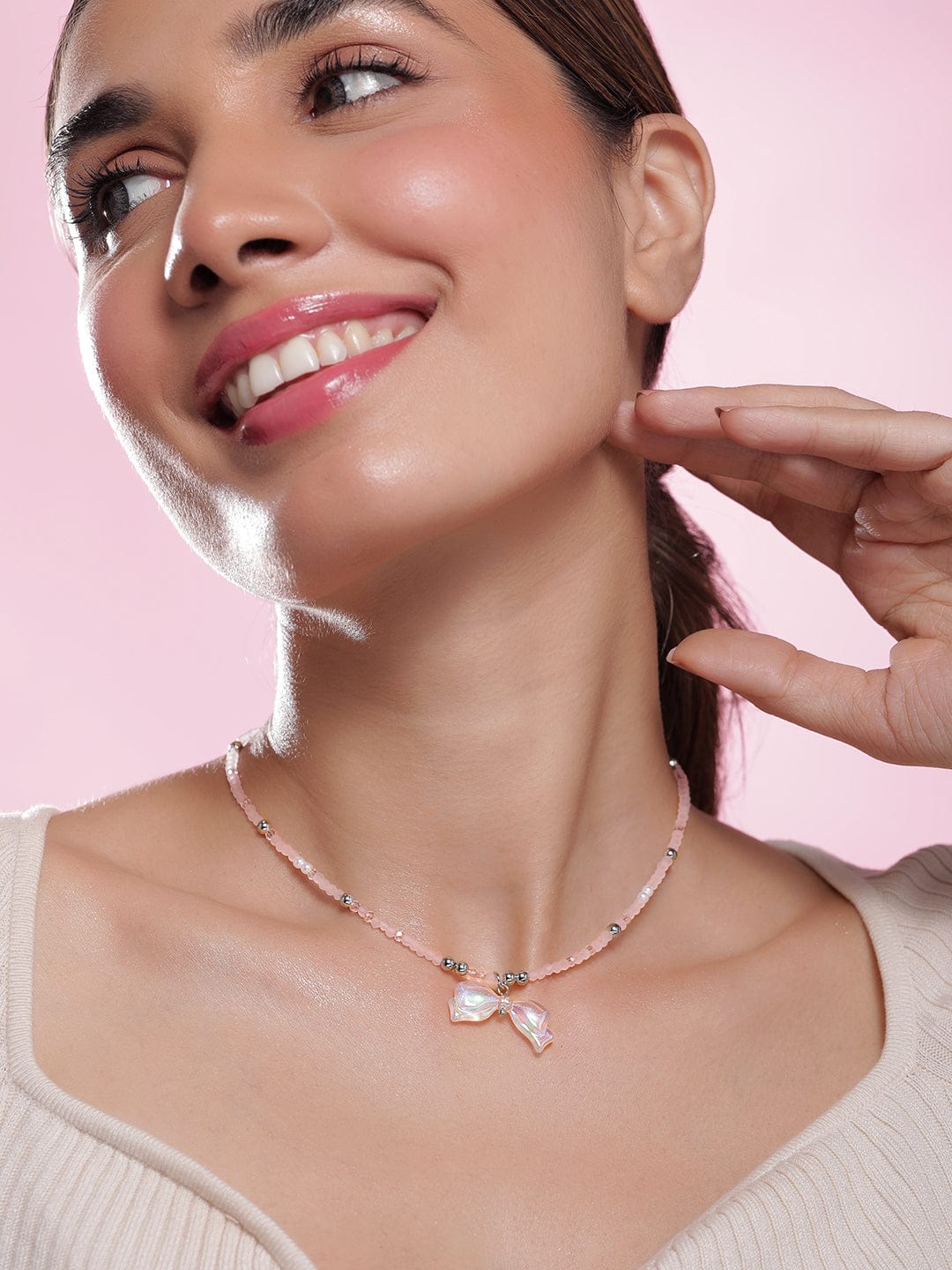 rhodium-plated-pink-beaded-necklace-with-iridescent-butterfly-bow-pendant-necklace-and-chains-36954403897518.jpg