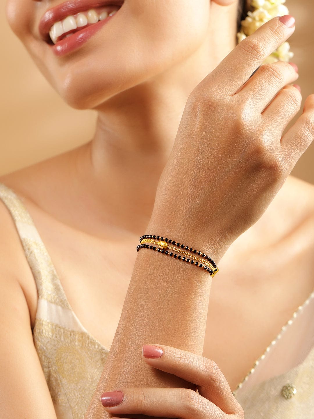 rubans-18k-gold-plated-black-beaded-golden-chain-mangalsutra-bracelet-for-women-bangles-bracelet-1158576438.jpg