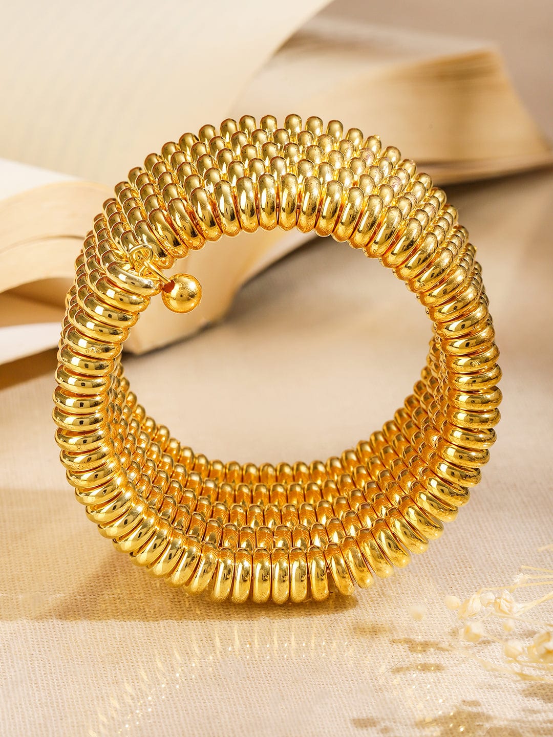 rubans-18k-gold-plated-glossy-golden-beaded-multi-layered-coiled-bracelet-for-women-bangles-bracelet-1170454751.jpg