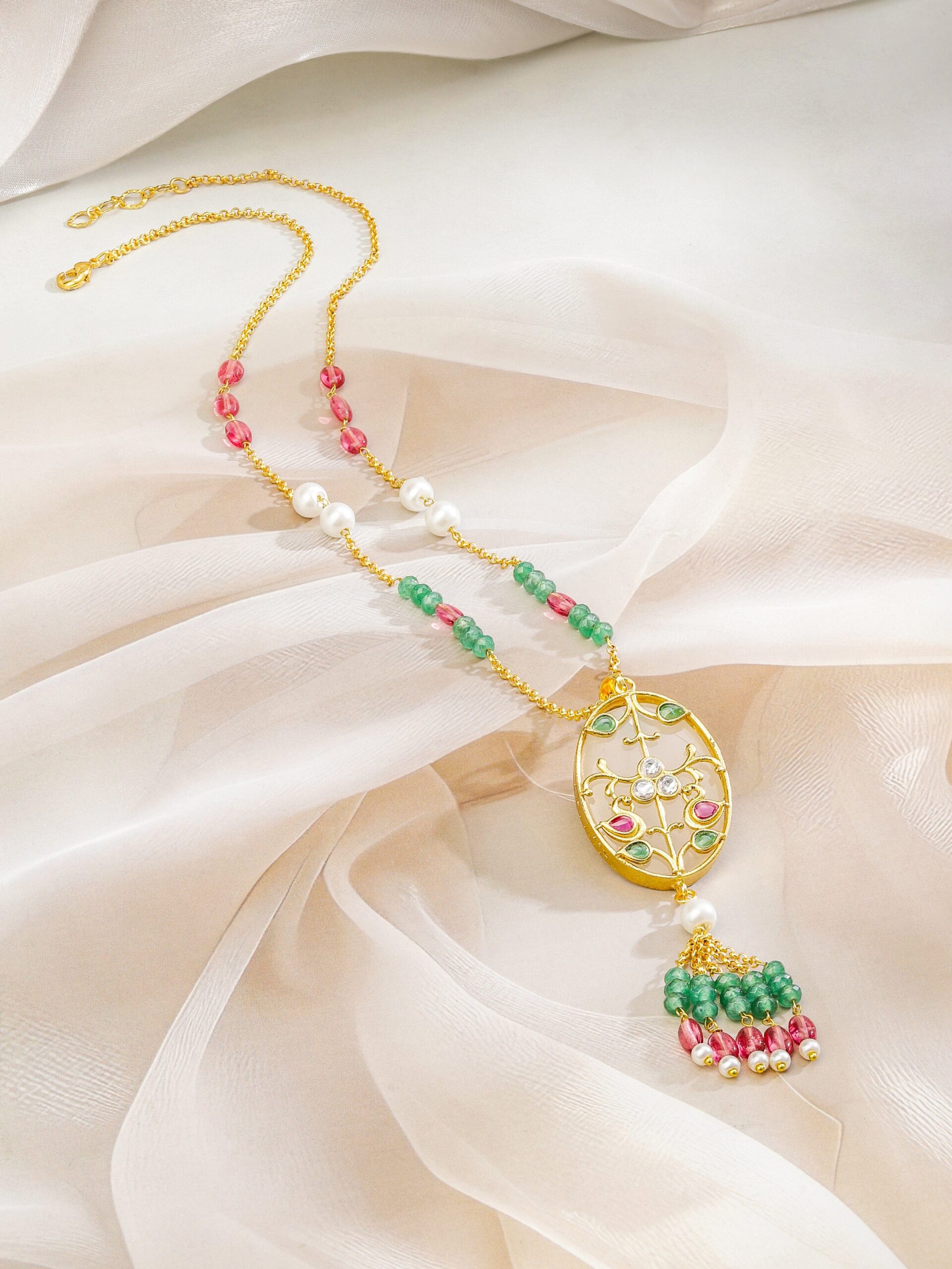 rubans-18k-gold-plated-kundan-pendant-necklace-with-enamel-floral-detailing-green-and-pink-beads-white-kundan-centre-pearls-necklaces-necklace-sets-chains-mangalsutra-1182337456.jpg