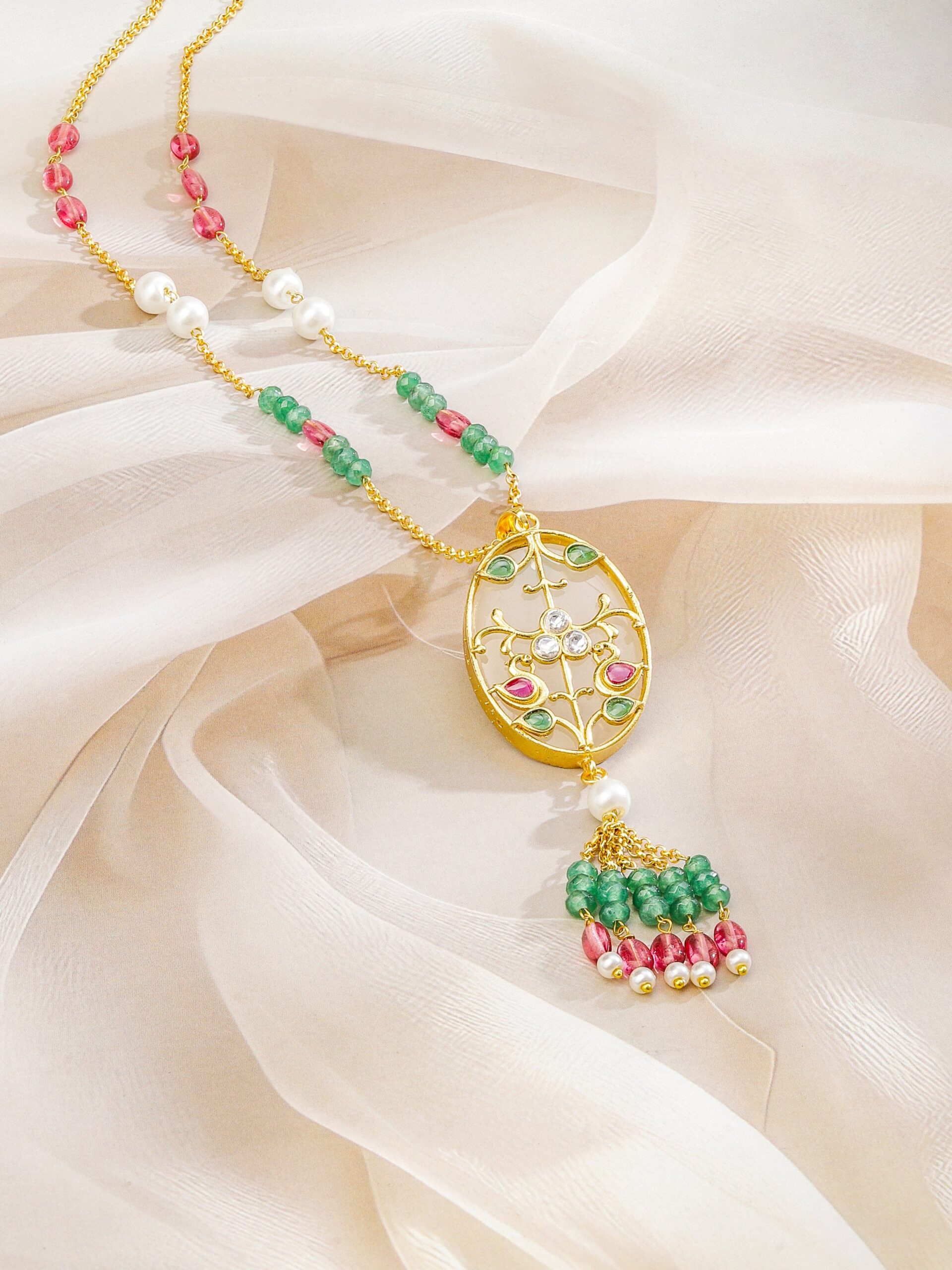 rubans-18k-gold-plated-kundan-pendant-necklace-with-enamel-floral-detailing-green-and-pink-beads-white-kundan-centre-pearls-necklaces-necklace-sets-chains-mangalsutra-1182337458.jpg