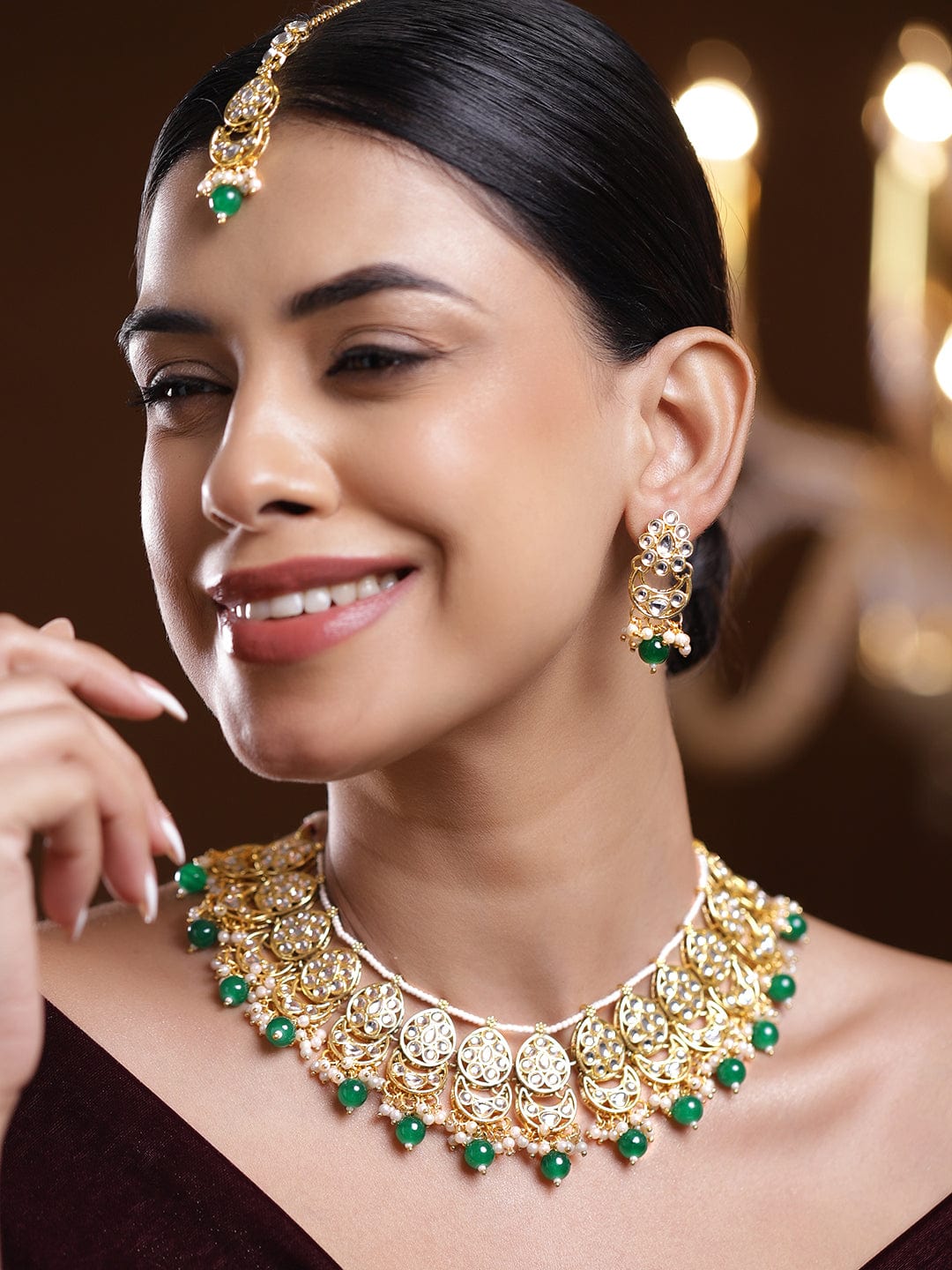 rubans-18k-gold-plated-kundan-studded-white-green-beaded-choker-necklace-set-with-earrings-maang-tikka-necklaces-necklace-sets-chains-mangalsutra-1180884019.jpg