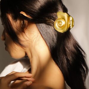 18K Gold Plated Shell-Inspired Hair Claw Clip – Statement Hair Accessory - Gold