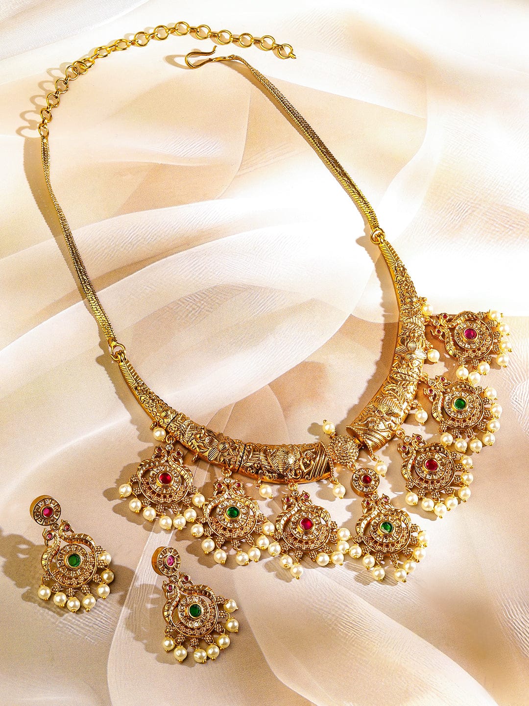 rubans-22k-gold-plated-cubic-zirconia-studded-pearls-beaded-lakshmi-god-jewellery-set-necklace-sets-1184364662.jpg