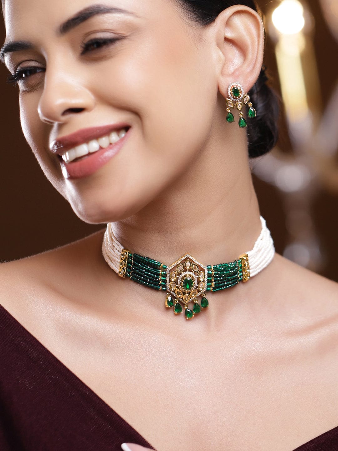 rubans-22k-gold-plated-handcrafted-choker-necklace-set-with-emerald-green-cubic-zirconia-off-white-beads-necklaces-necklace-sets-1184202503.jpg