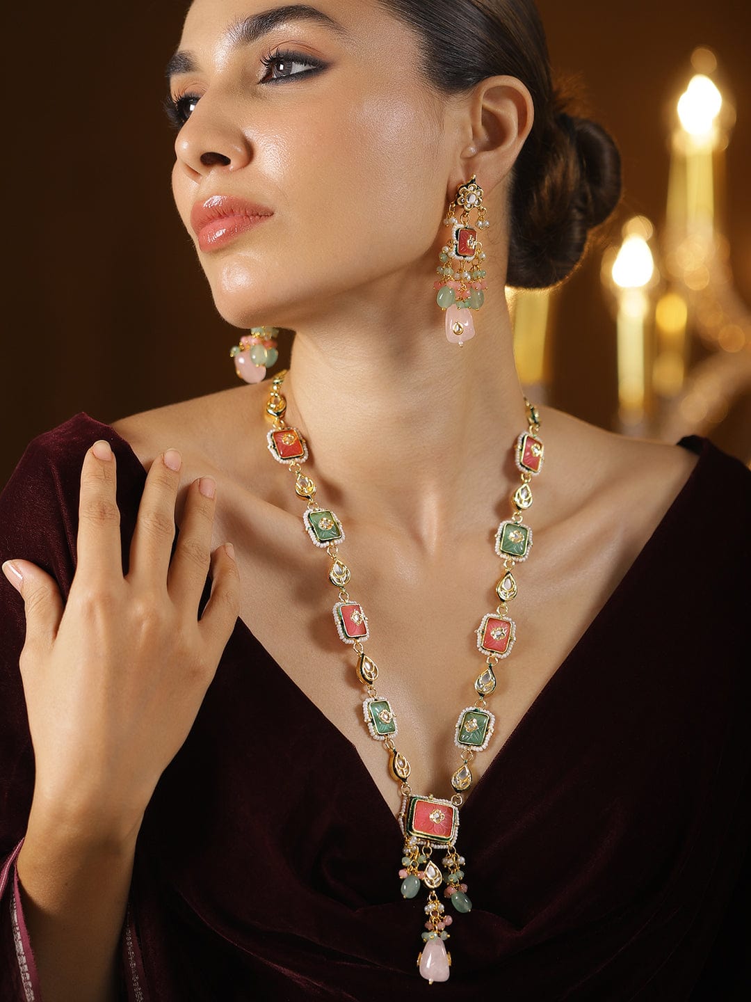 rubans-22k-gold-plated-handcrafted-enamel-meenakari-kundan-luxe-necklace-set-with-pastel-pink-green-gem-floral-beads-and-cz-accents-necklace-set-1170336366.jpg