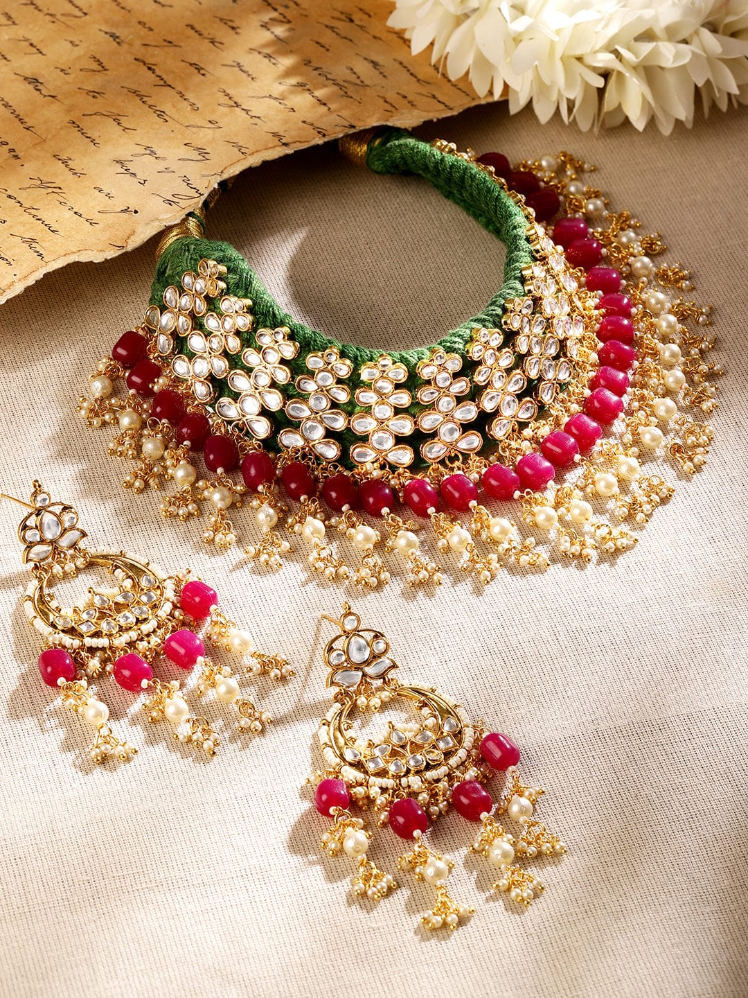 rubans-22k-gold-plated-handcrafted-kundan-green-detailing-ruby-white-beaded-choker-jewellery-set-jewellery-set-1143857576.jpg
