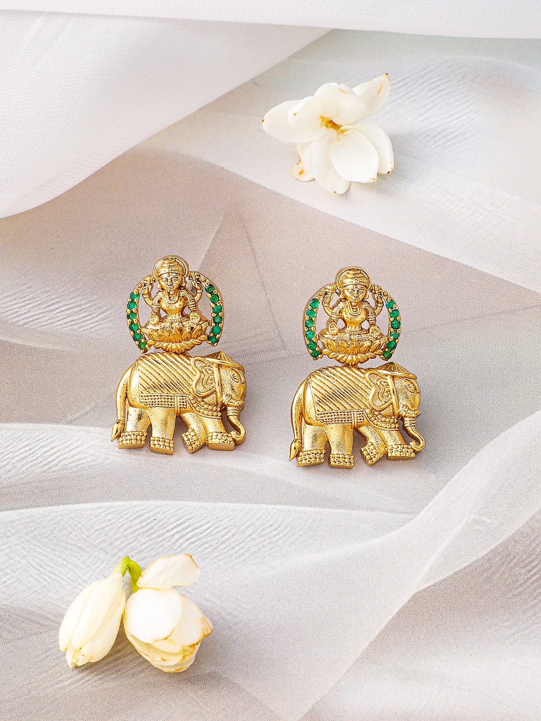 rubans-22k-gold-plated-lakshmi-elephant-motifs-temple-jewellery-set-with-green-accents-necklace-set-1143857831.jpg