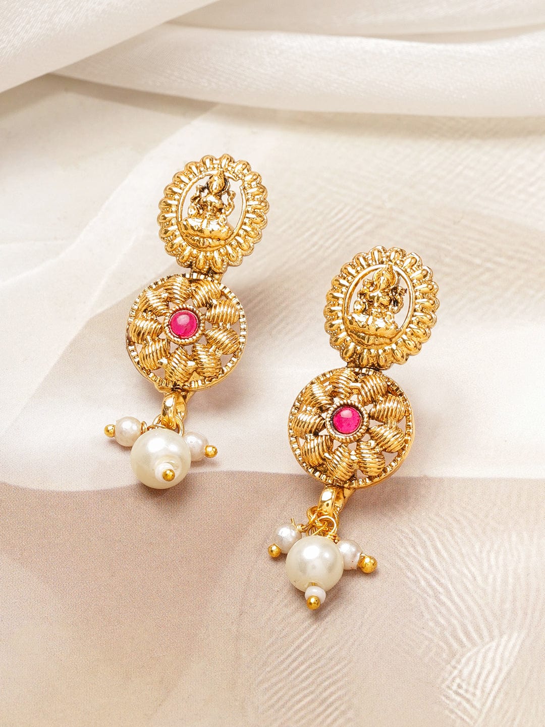 rubans-22k-gold-plated-lakshmi-temple-necklace-set-with-ruby-pink-emerald-stones-golden-beaded-detailing-and-pearl-drops-necklace-set-1180607018.jpg