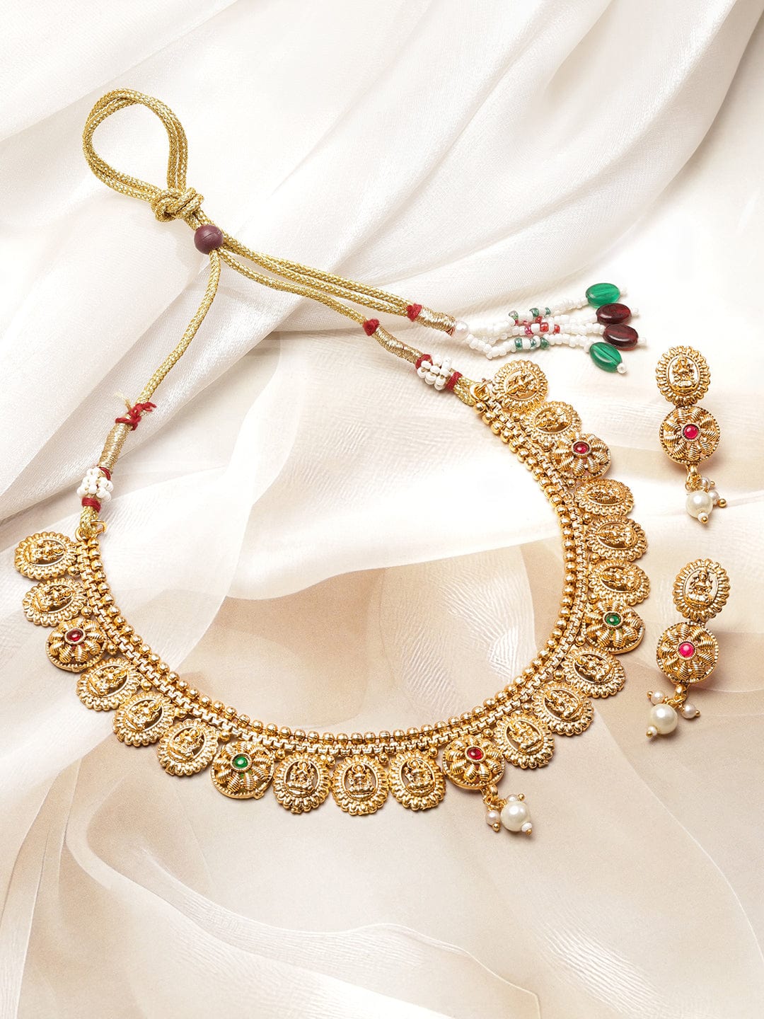 rubans-22k-gold-plated-lakshmi-temple-necklace-set-with-ruby-pink-emerald-stones-golden-beaded-detailing-and-pearl-drops-necklace-set-1180607019.jpg