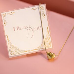 22K Gold-Plated Minimal Heart Pendant Necklace - Gold