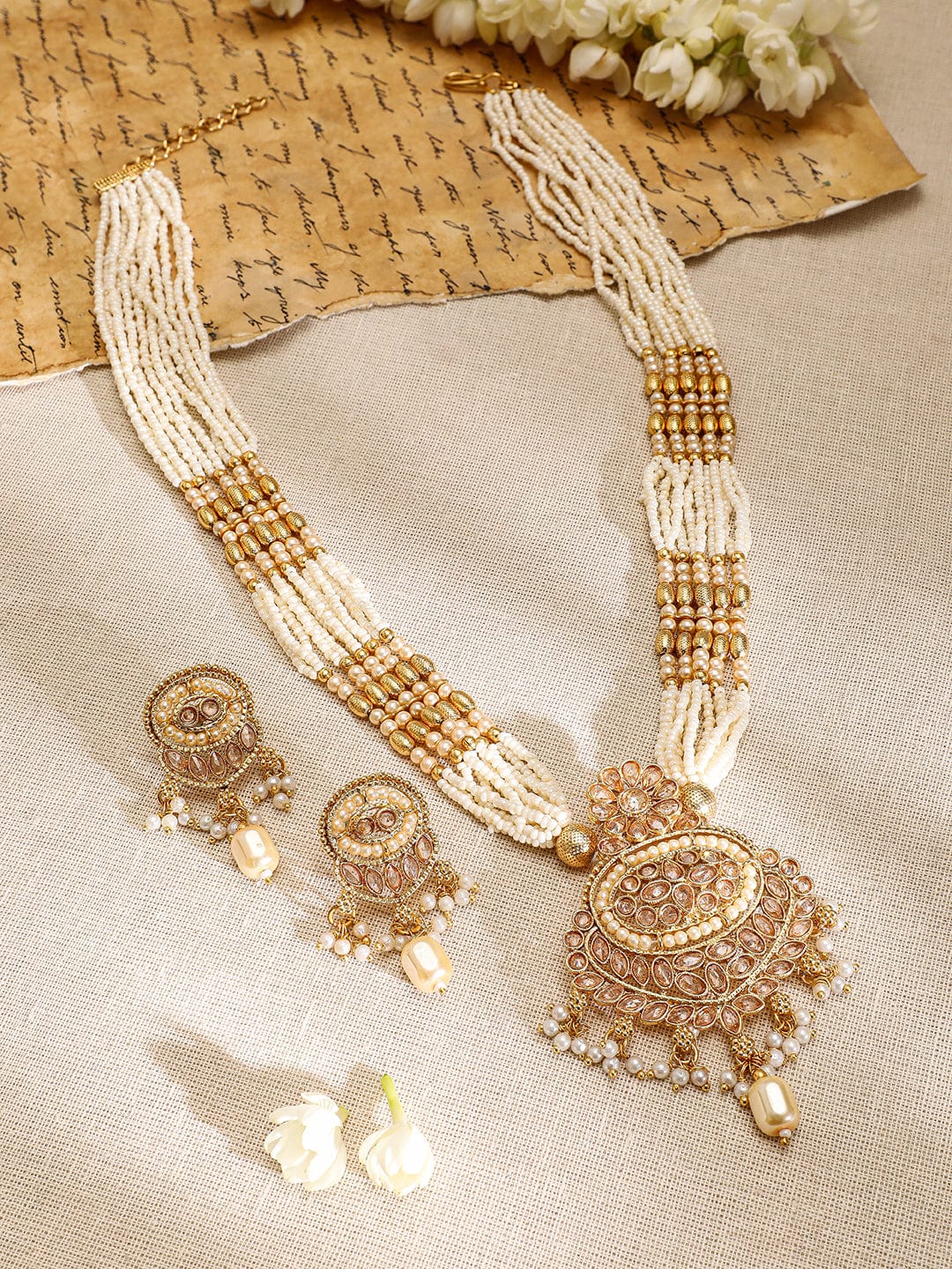 rubans-22k-gold-plated-multi-strand-pearl-beaded-necklace-set-with-kundan-pearl-drops-necklace-set-1143857170.jpg