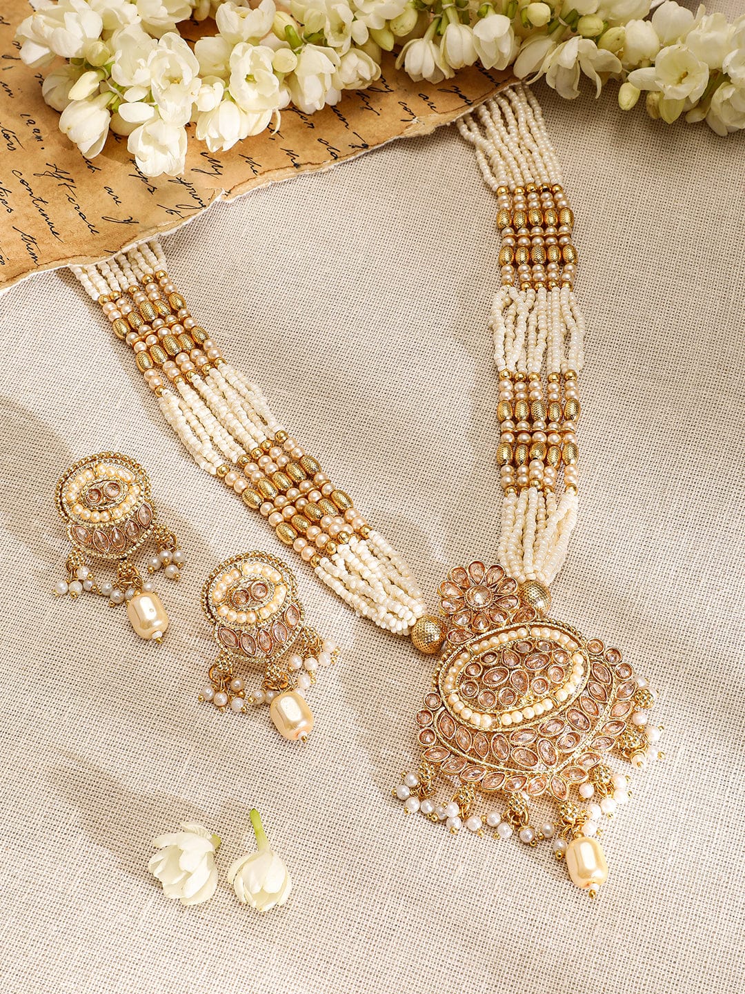 rubans-22k-gold-plated-multi-strand-pearl-beaded-necklace-set-with-kundan-pearl-drops-necklace-set-1143857171.jpg