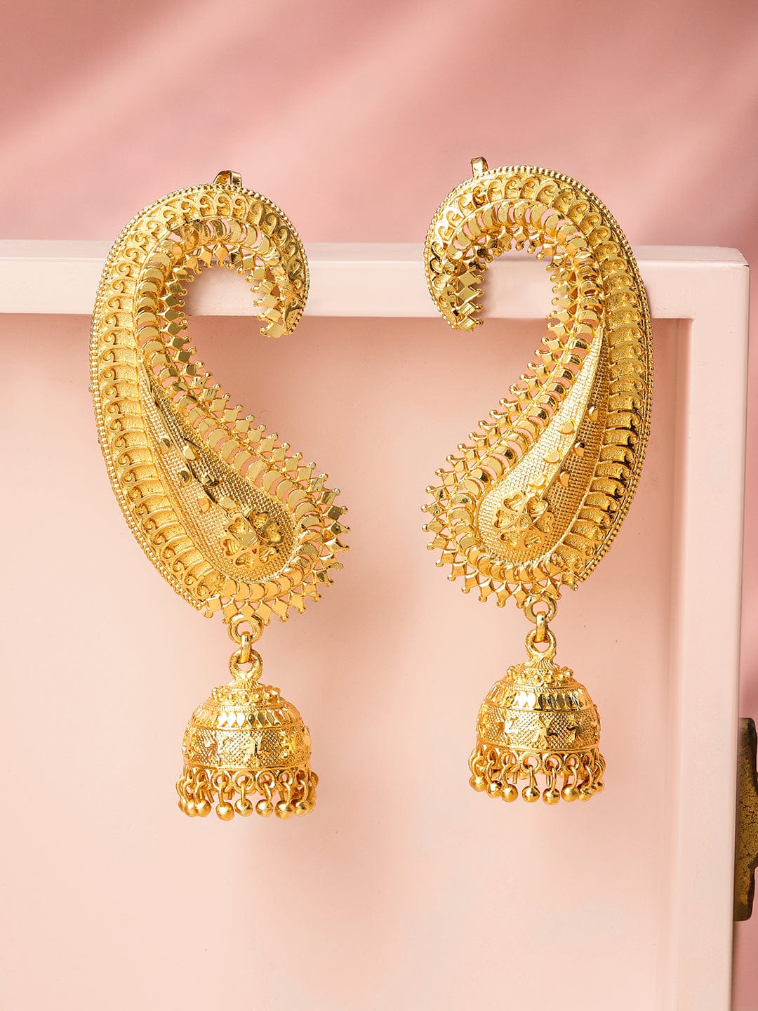 rubans-22k-gold-plated-oversized-paisley-ear-cuff-jhumka-earrings-with-ghungroo-dome-drop-jhumka-earrings-1172655391.jpg