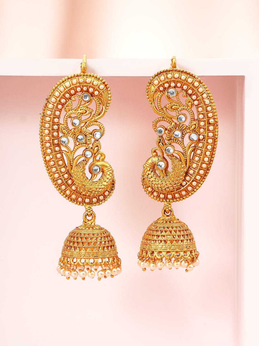 rubans-22k-gold-plated-peacock-motif-ear-cuff-jhumka-earrings-with-white-stone-pearl-drops-ear-cuff-earrings-1186129951.jpg