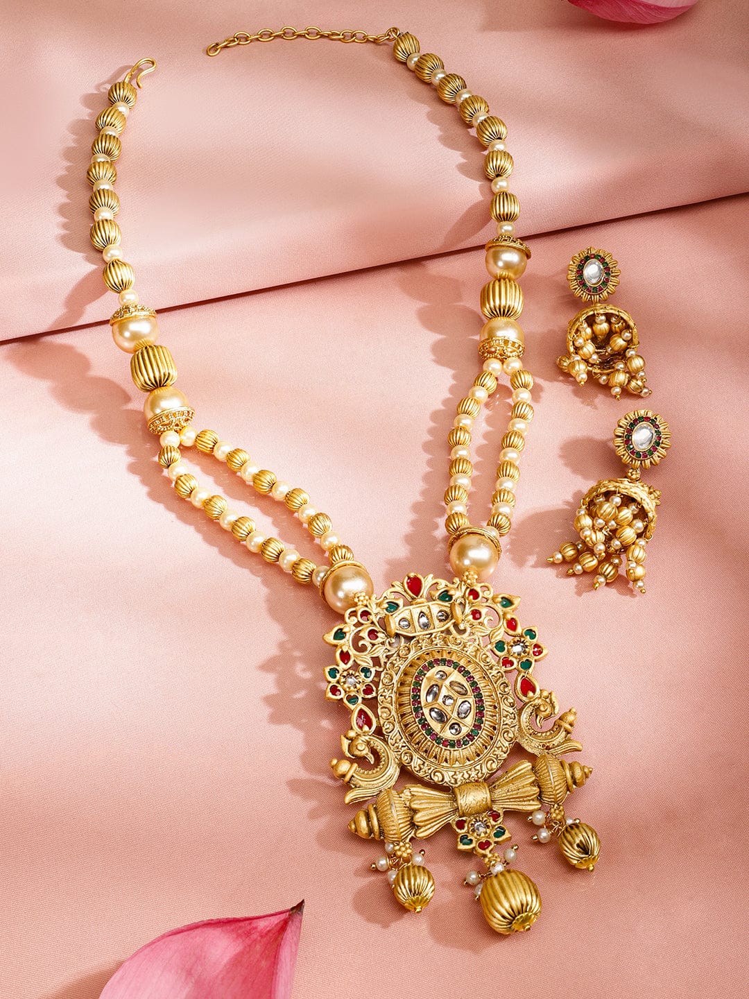 rubans-22k-gold-plated-red-green-enamel-kundan-studded-necklace-set-with-golden-pearls-necklace-sets-1167268328.jpg