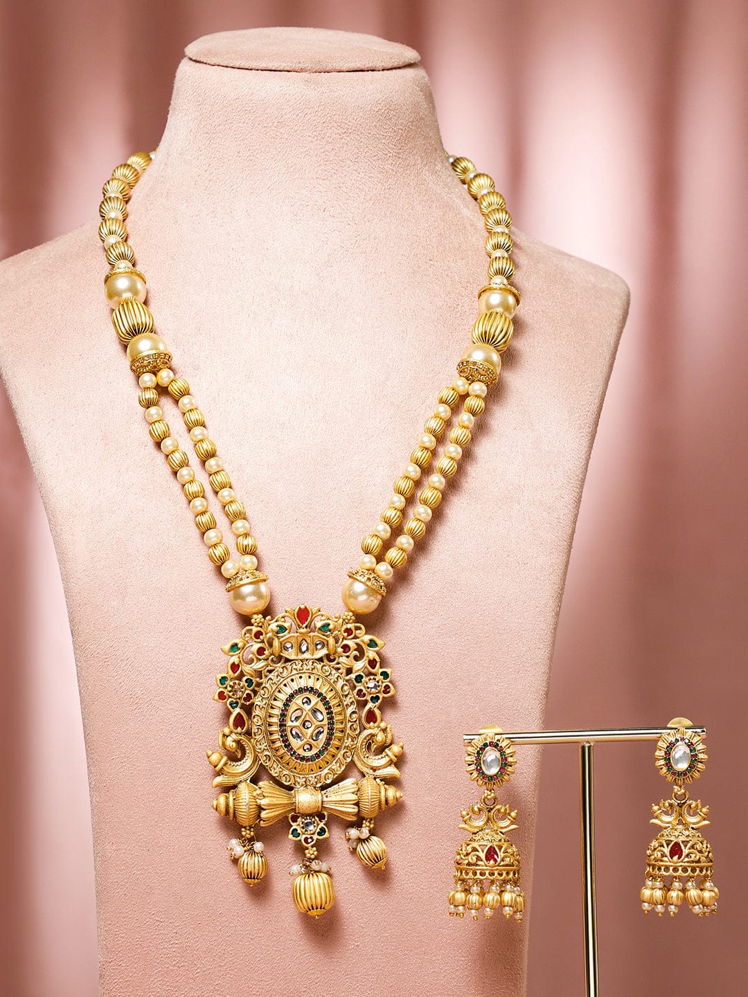 rubans-22k-gold-plated-red-green-enamel-kundan-studded-necklace-set-with-golden-pearls-necklace-sets-1167268329.jpg