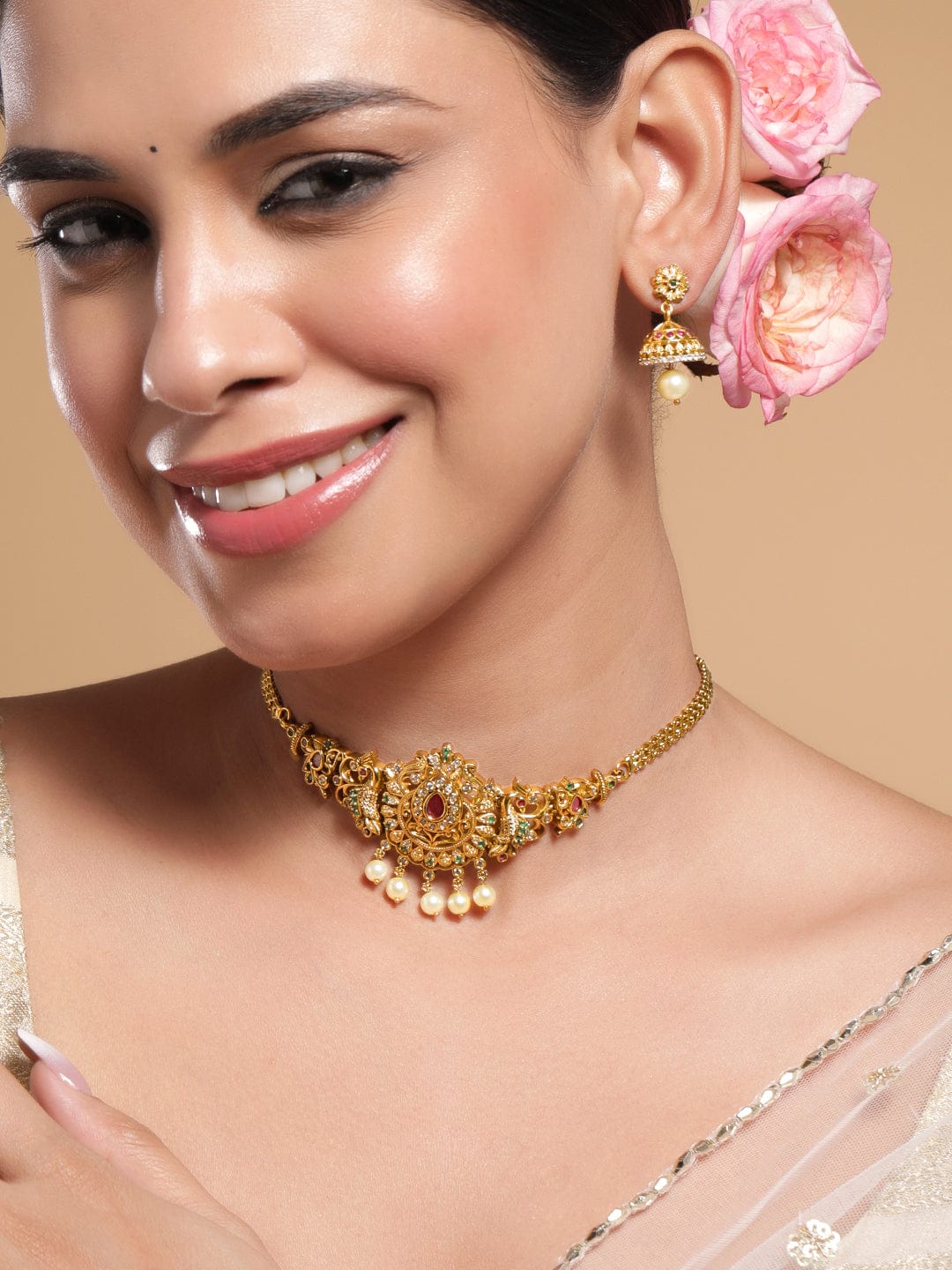 rubans-22k-gold-plated-ruby-emerald-cubic-zirconia-studded-choker-set-with-pearl-drops-necklace-set-1143857294.jpg
