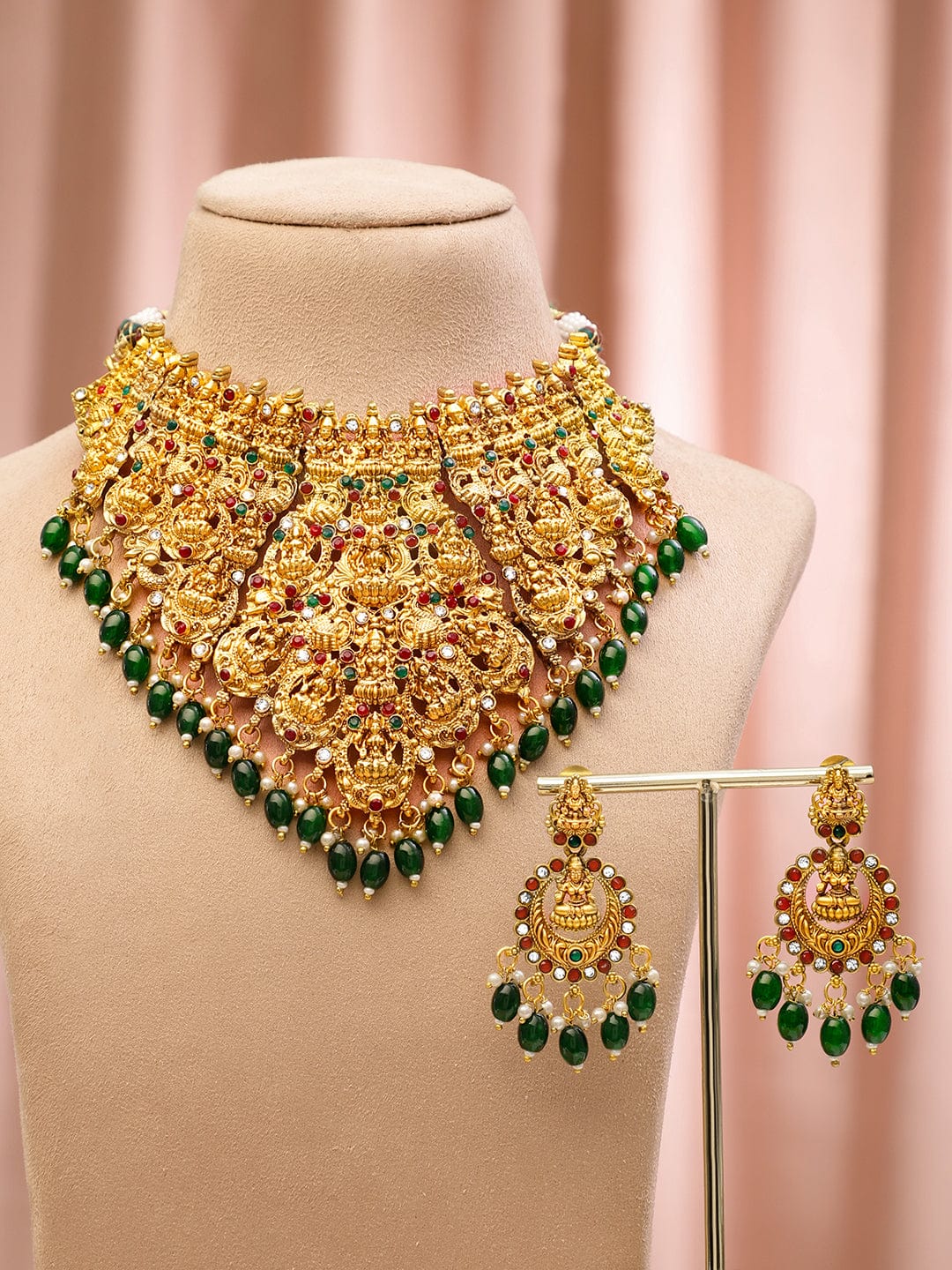 rubans-22k-gold-plated-ruby-emerald-green-cubic-zirconia-studded-temple-choker-set-with-green-pearls-beads-necklace-set-1173963187.jpg