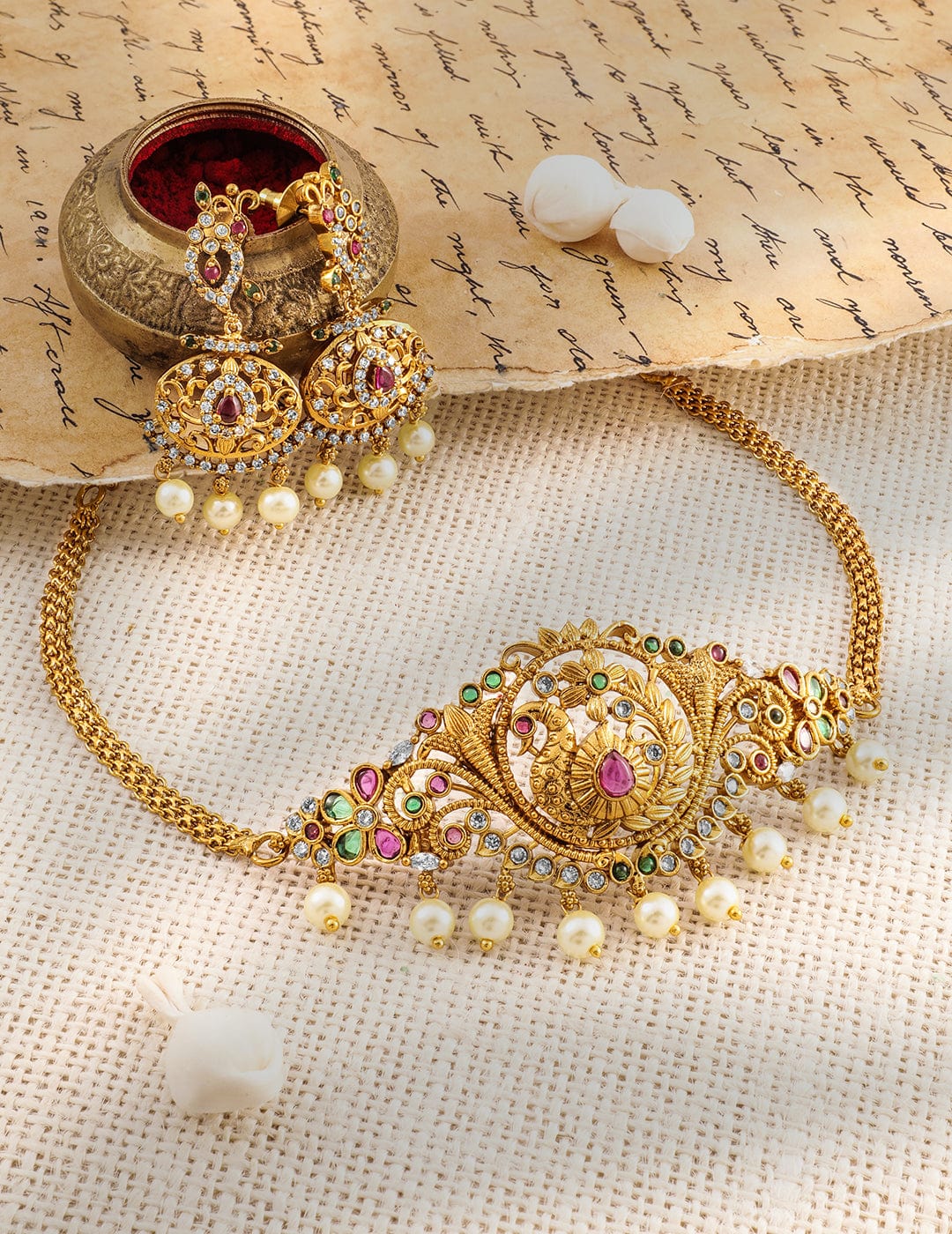 rubans-22k-gold-plated-ruby-emerald-zirconia-studded-temple-choker-set-with-pearl-drops-necklace-set-37338795114670.jpg