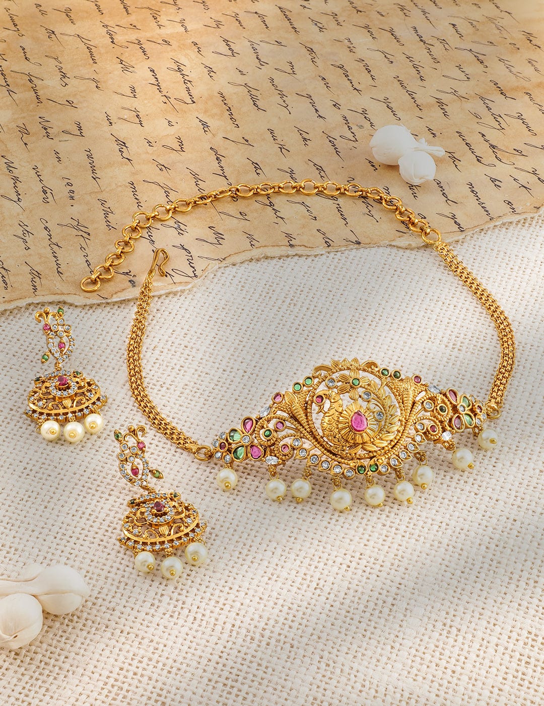 rubans-22k-gold-plated-ruby-emerald-zirconia-studded-temple-choker-set-with-pearl-drops-necklace-set-37338795475118.jpg