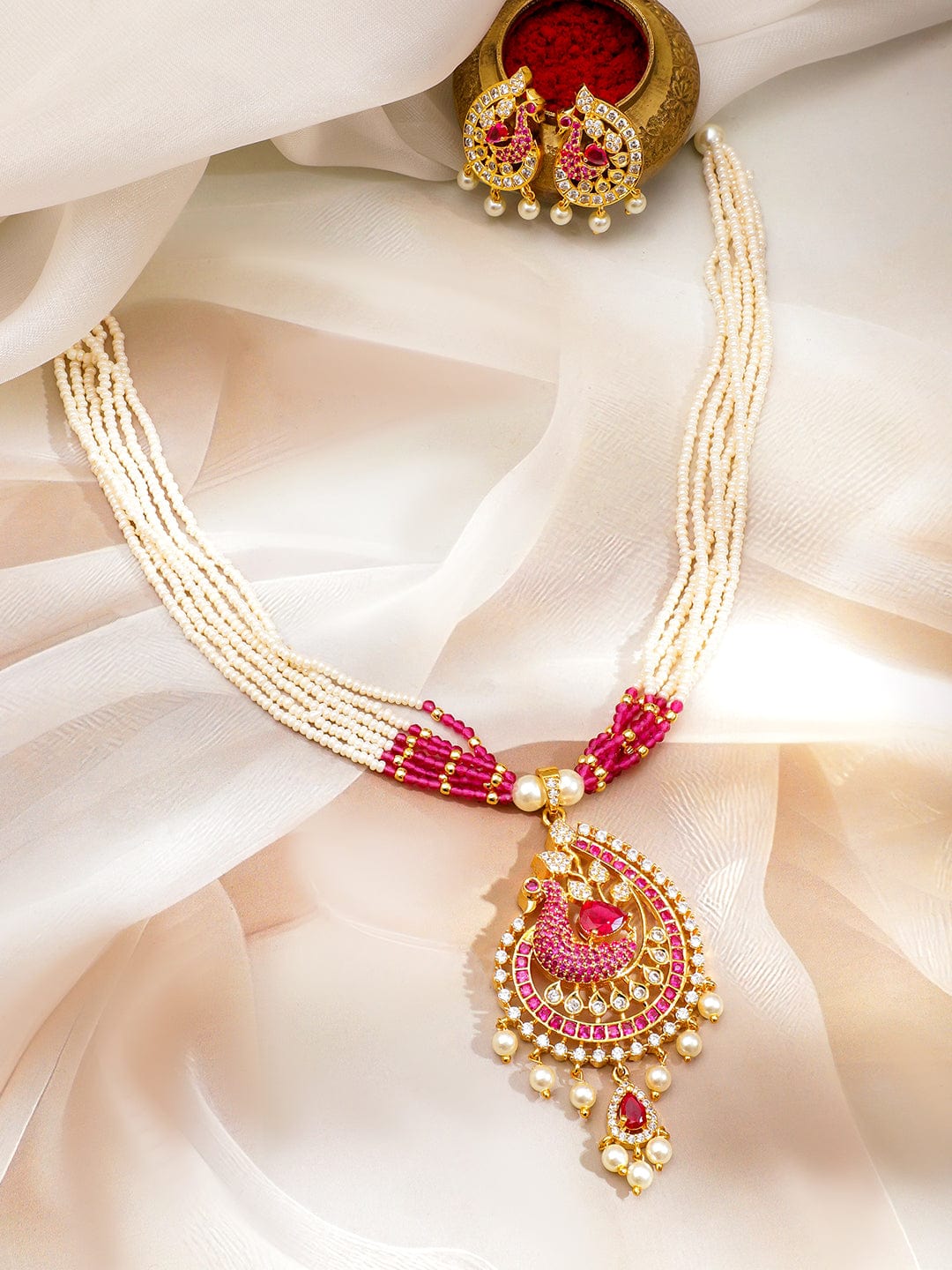 rubans-22k-gold-plated-ruby-pink-cubic-zirconia-white-pearl-beaded-peacock-pendant-necklace-set-necklaces-necklace-sets-1184202492.jpg