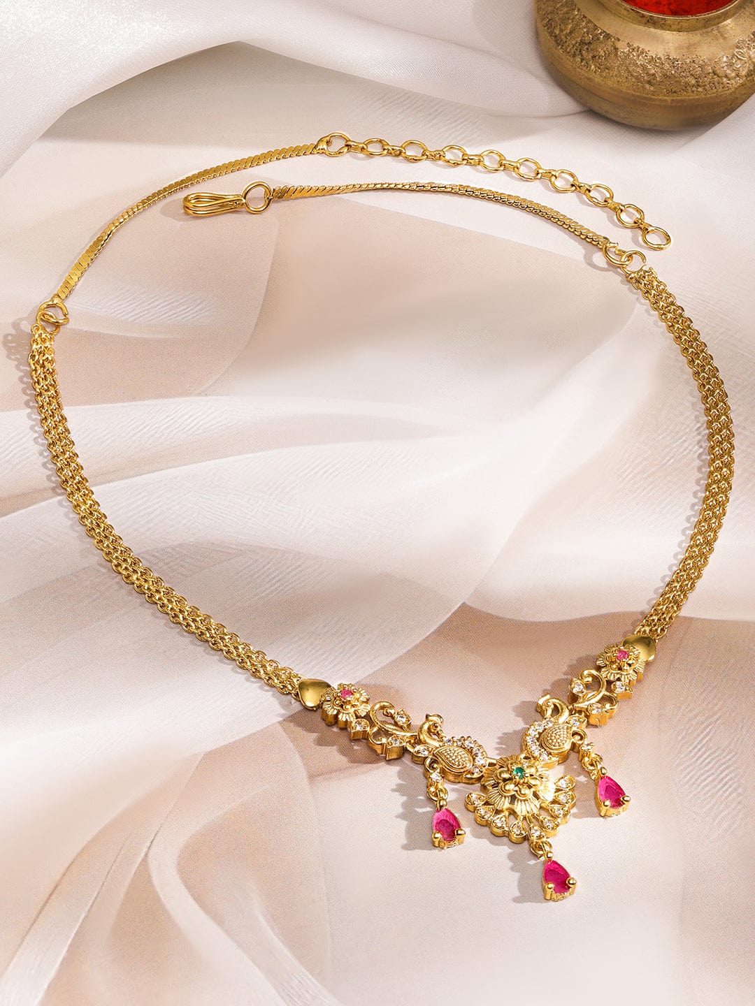 rubans-22k-gold-plated-ruby-pink-drop-peacock-motif-floral-charms-chain-necklace-necklace-set-1174059651.jpg