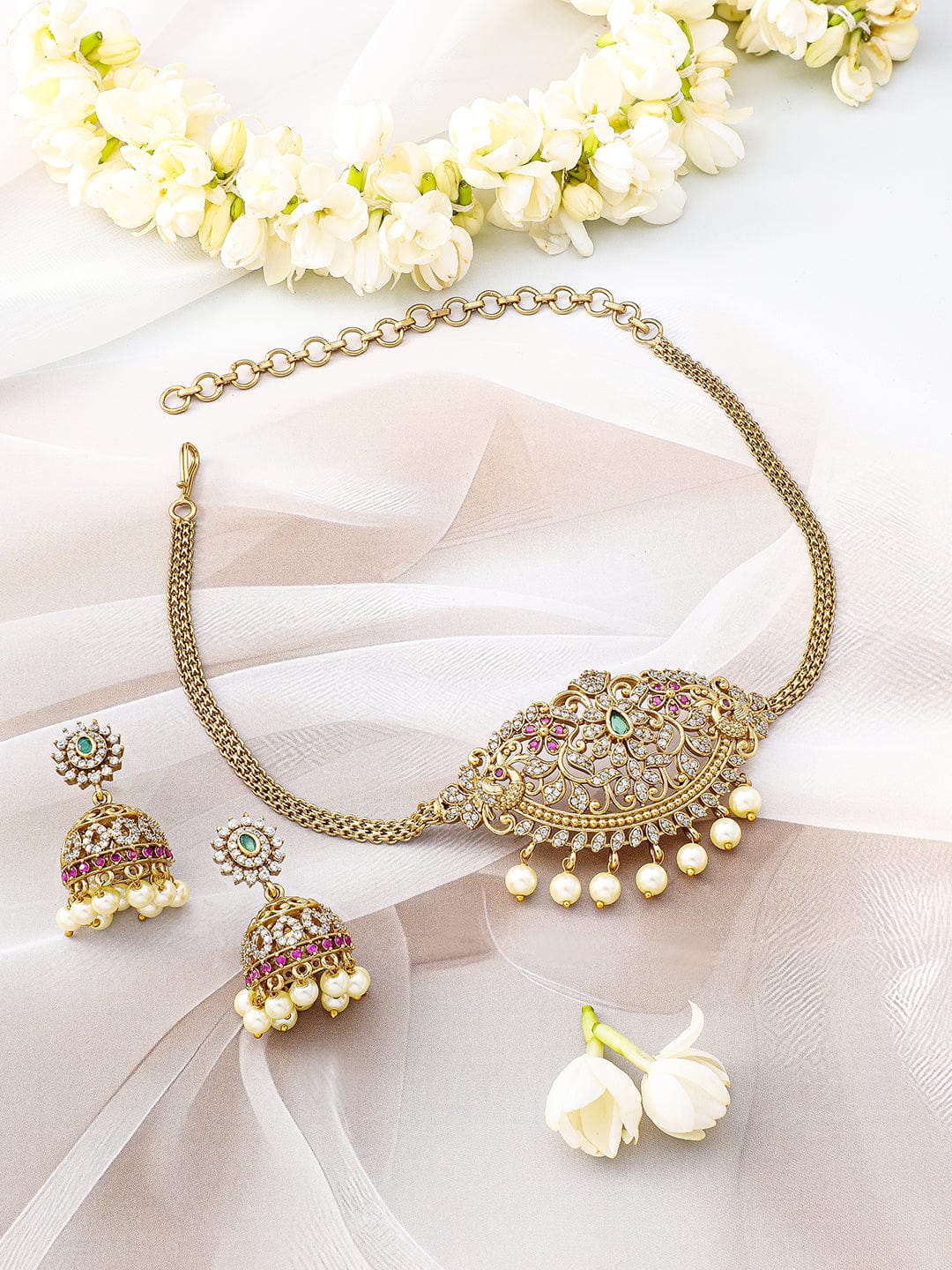 rubans-22k-gold-plated-ruby-pink-emerald-green-cubic-zirconia-pearl-beaded-choker-set-jewellery-set-1143857152.jpg