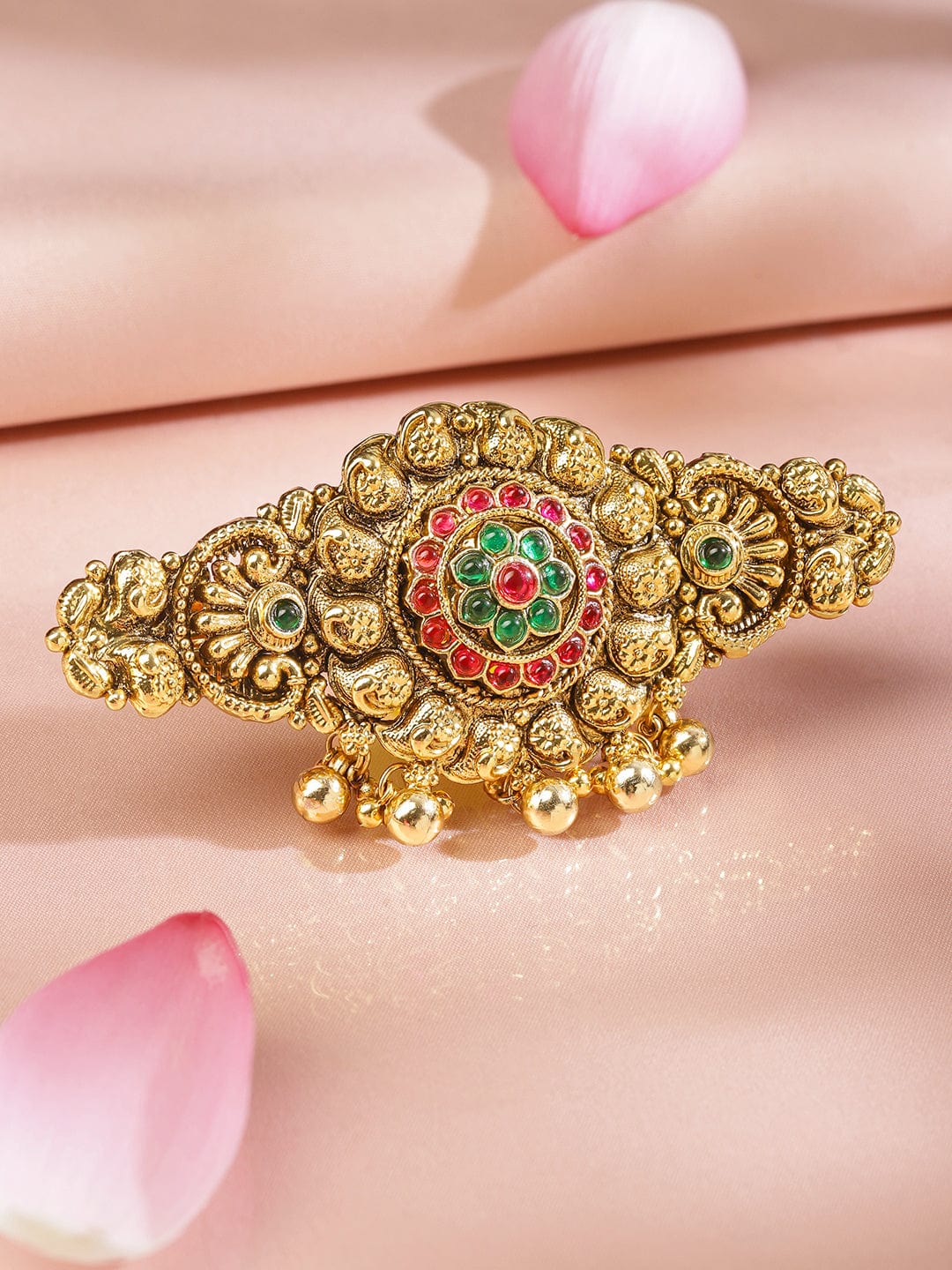 rubans-22k-gold-plated-ruby-pink-emerald-green-stone-studded-floral-temple-hair-clip-with-hanging-beads-hair-accessories-1170742895.jpg