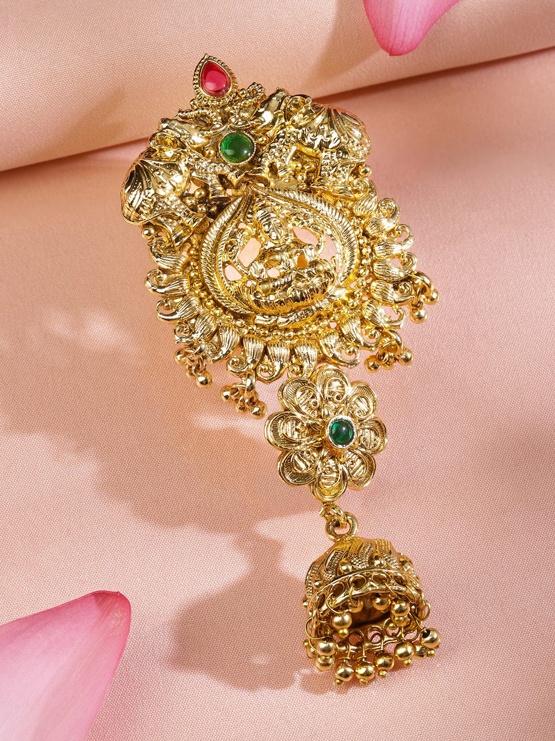 rubans-22k-gold-plated-ruby-pink-emerald-green-stone-studded-temple-braid-hair-accessory-with-divine-motif-jhumka-drop-hair-accessories-1170742907.jpg