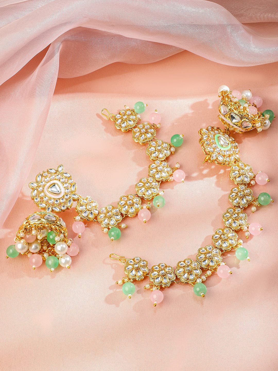rubans-22k-gold-plated-white-kundan-kan-chain-earrings-with-pastel-green-pink-pearls-beads-and-enamel-detailing-jhumka-earrings-1171445398.jpg