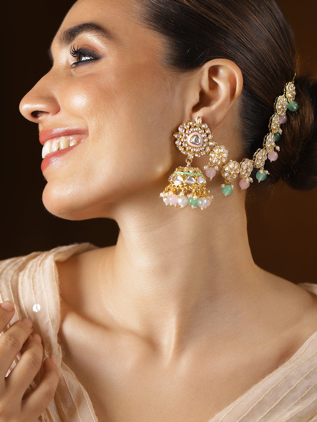 rubans-22k-gold-plated-white-kundan-kan-chain-earrings-with-pastel-green-pink-pearls-beads-and-enamel-detailing-jhumka-earrings-1171445401.jpg