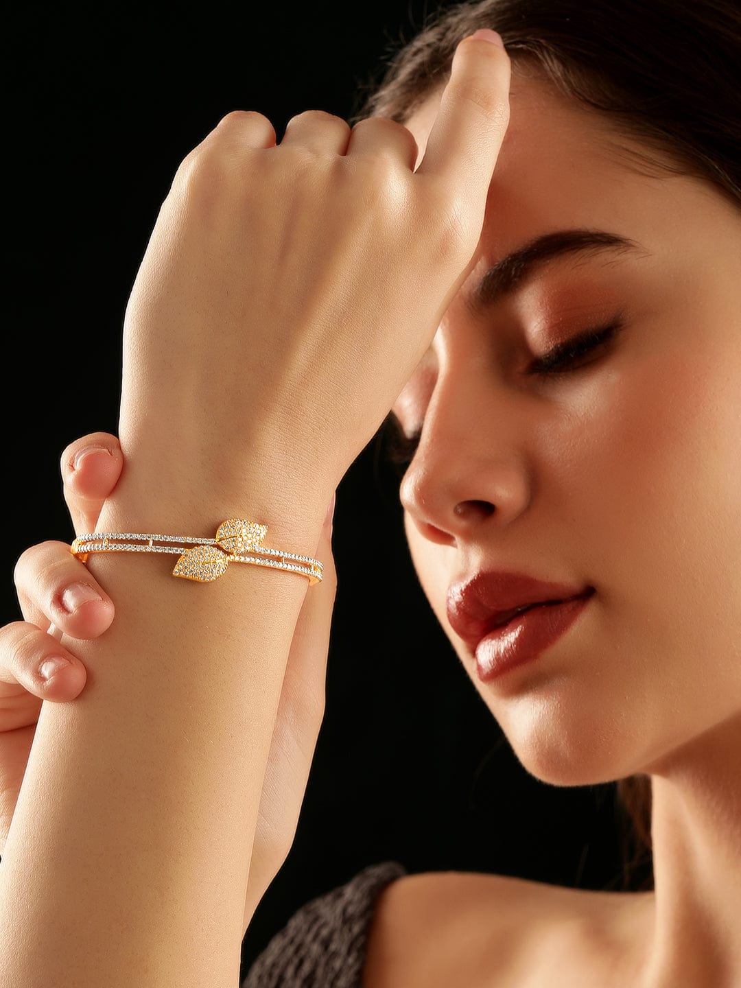 rubans-22k-gold-plated-zirconia-leaf-motif-sleek-bracelet-bangles-bracelets-34771204505774.jpg