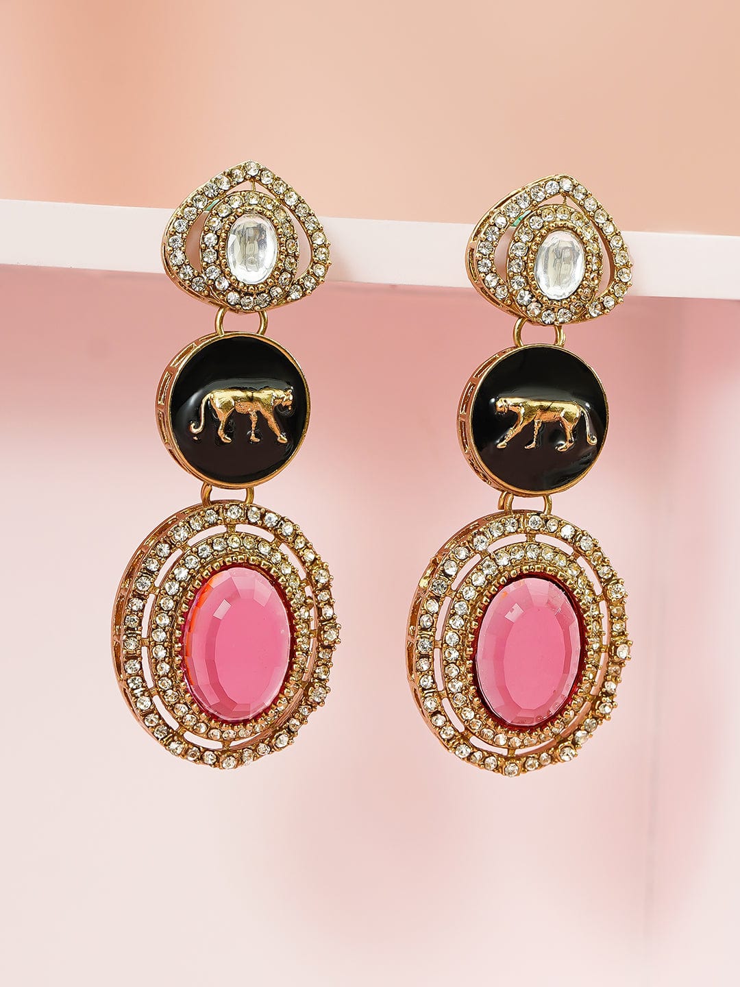 rubans-24k-gold-plated-drop-earrings-with-black-enamel-pink-gemstone-zirconia-detailing-drop-earrings-1183330882.jpg