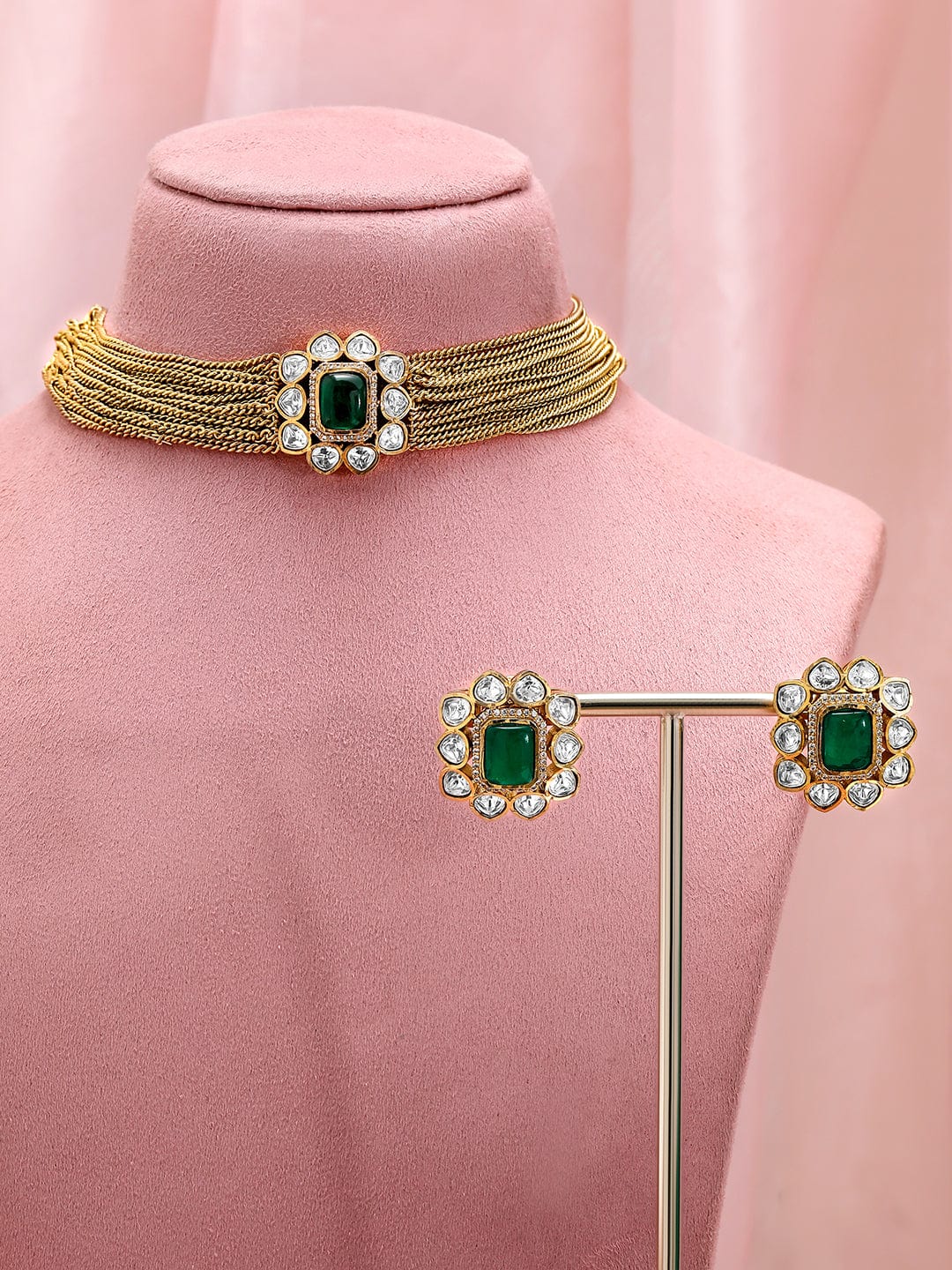 rubans-24k-gold-plated-emerald-green-kundan-studded-choker-set-with-floral-stud-earrings-jewellery-set-1143859363.jpg