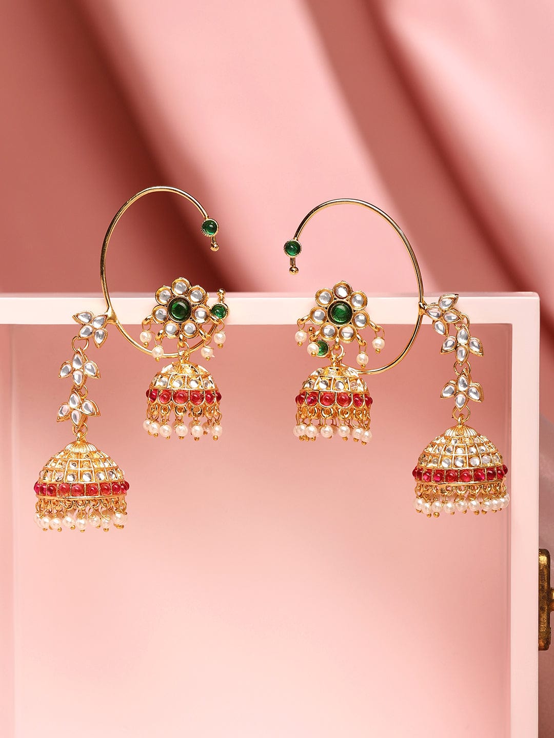 rubans-24k-gold-plated-emerald-ruby-pink-kundan-studded-floral-jhumka-ear-cuff-earrings-earrings-1144223649.jpg
