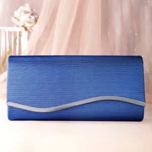 Artisanal Charm Handcrafted Blue Clutch Bag - Blue