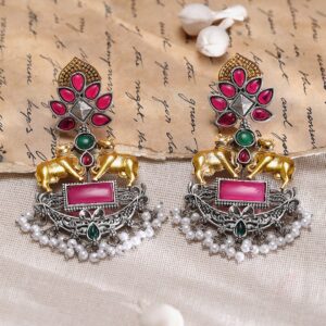 Contemporary Drop Earrings - Gold