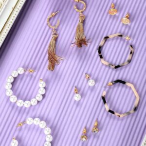 Gold Plated Handcrafted Set of 6 Earrings - Multicolor