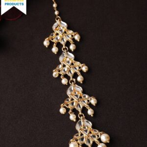 Gold Plated Pearl Statement Maangtika - Gold