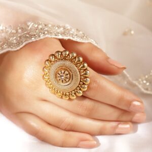 Opulent Elegance: 22K Gold-Plated Statement Rings for Timeless Style - Gold
