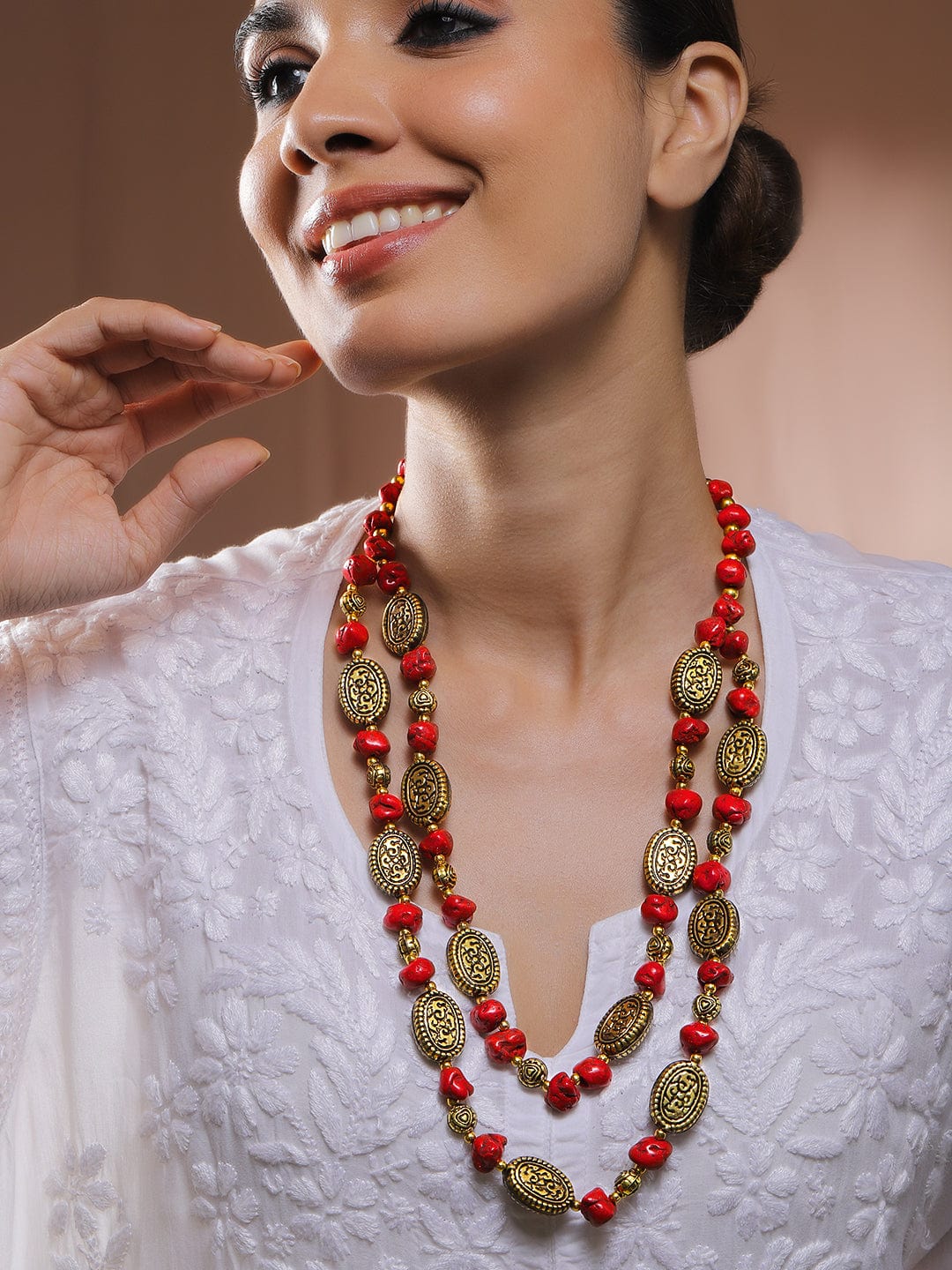 rubans-oxidised-antique-gold-plated-dual-layer-necklace-with-red-carved-beads-tribal-oval-discs-necklace-and-chains-1170340261.jpg