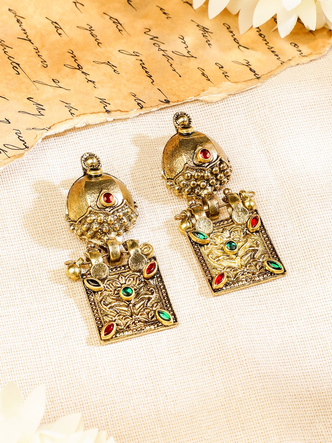 rubans-oxidised-antique-gold-plated-tribal-necklace-set-with-dome-accents-red-green-stones-for-women-necklaces-necklace-sets-chains-mangalsutra-1156083377.jpg