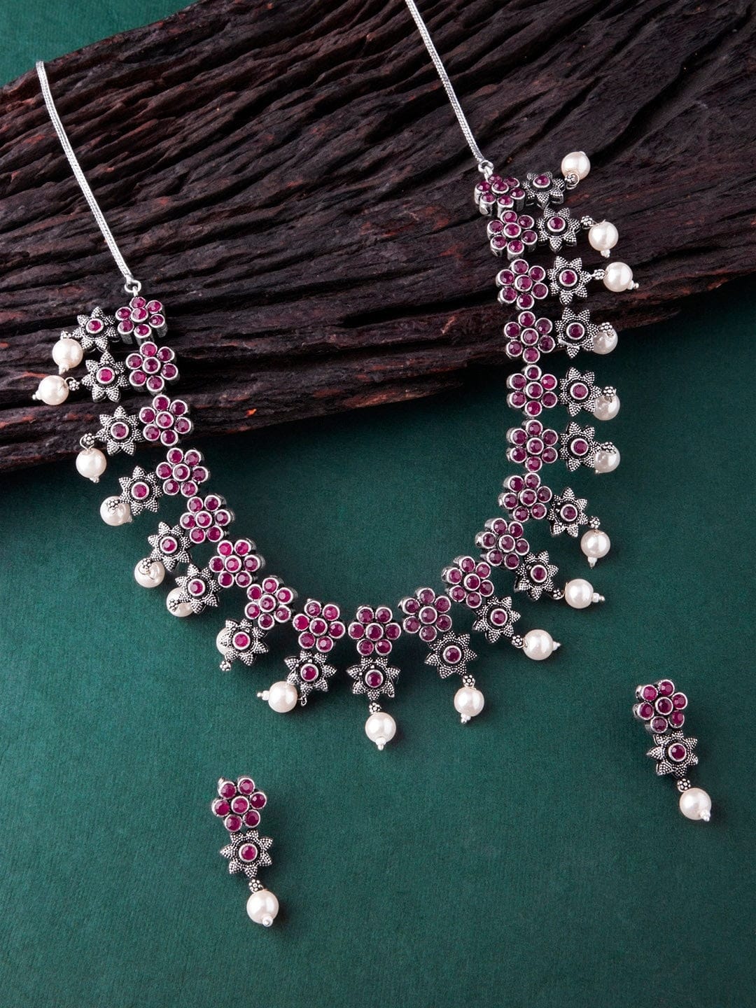 rubans-oxidised-silver-plated-faux-ruby-floral-necklace-set-necklace-set-33875092275374.jpg