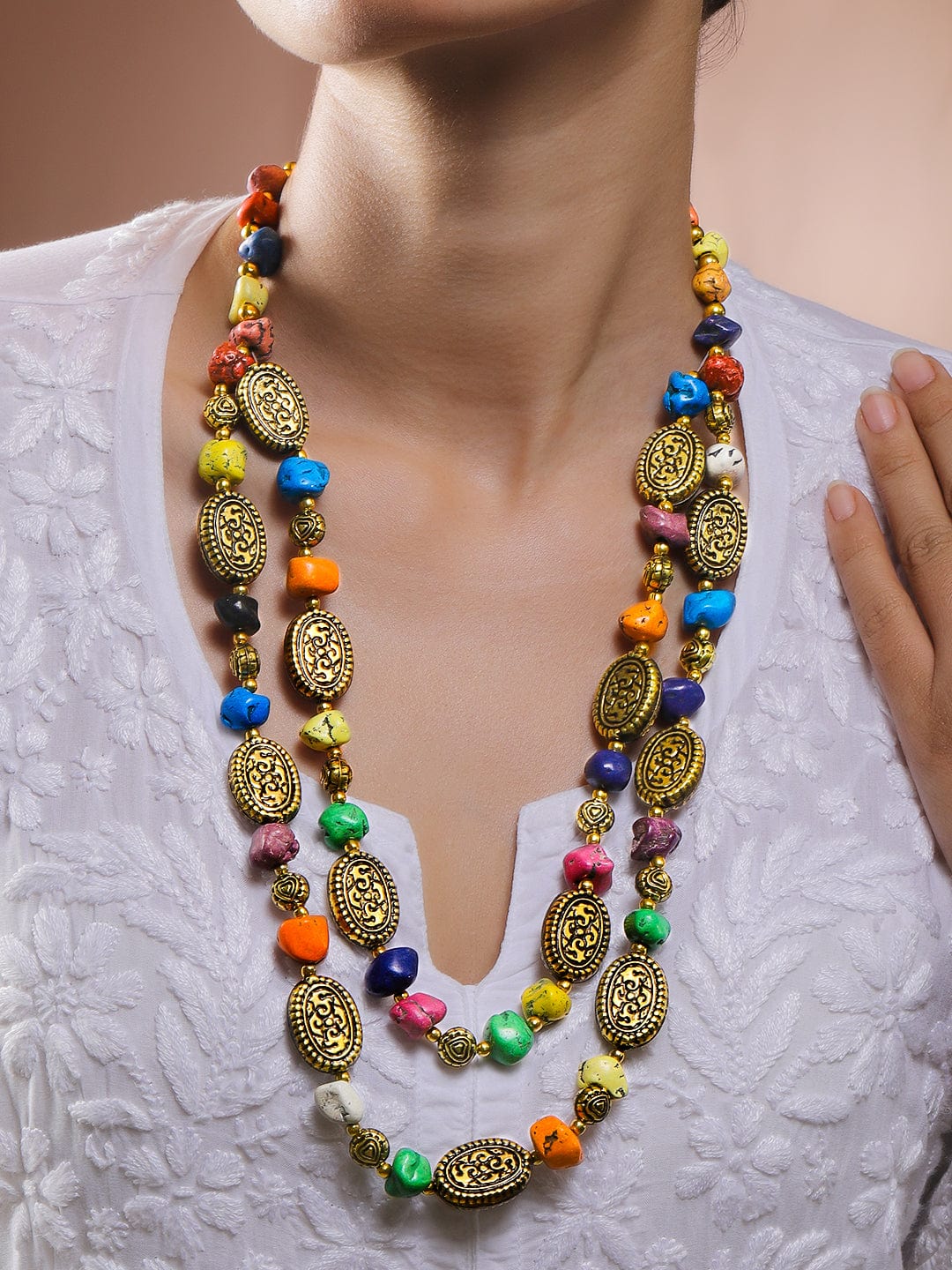 rubans-oxidized-antique-gold-plated-dual-layer-necklace-with-turquoise-blue-beads-tribal-oval-discs-necklace-and-chains-1170340252.jpg